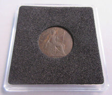 Load image into Gallery viewer, 1902 EDWARD VII BRONZE FARTHING EF-UNC IN QUADRANT CAPSULE &amp; BOX
