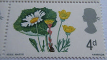 Load image into Gallery viewer, 1966 FLOWERS 4d 6 STAMPS MNH WITH TRAFFIC LIGHTS &amp; CLEAR FRONTED STAMP HOLDER
