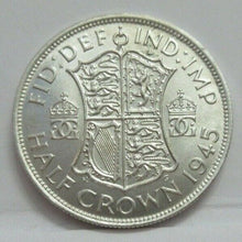 Load image into Gallery viewer, 1945 GEORGE VI SILVER HALF CROWN SPINK REF 4080 UNC QUAD CAP BOXED WITH COA A3
