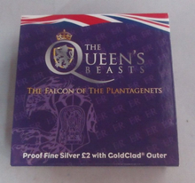 Load image into Gallery viewer, 2021 Queens Beasts £2 Silver proof coin The Falcon of the Plantagenets Only 475!
