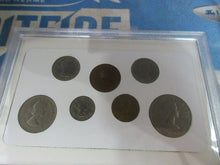 Load image into Gallery viewer, UK 1958 QUEEN ELIZABETH II 7 COIN SET IN CLEAR CASE ROYAL MINT BOOK OPTIONAL
