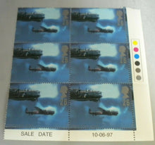 Load image into Gallery viewer, 1997 ROY CHADWICK &amp; AVRO LANCASTER 26p BLOCK OF 6 STAMPS MNH WITH TRAFFIC LIGHTS
