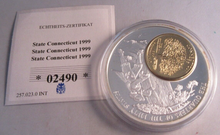 Load image into Gallery viewer, 2001 QUARTERS OF THE 50 STATES SILVER PLATED MEDAL GOLD PLATED QUARTER &amp; CAPSULE
