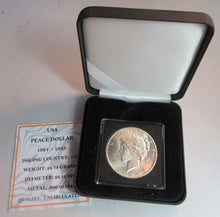 Load image into Gallery viewer, 1925 SILVER PEACE DOLLAR .900 $1 UNC PHILADELPHIA MINT BOX &amp; COA
