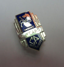 Load image into Gallery viewer, .925 SILVER ART DECO ENAMELLED 10 YEARS OF SERVICE BADGE CROMPTON PARKINSON
