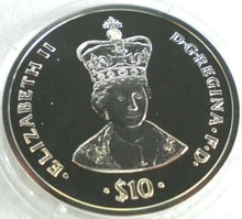 Load image into Gallery viewer, QUEEN ELIZABETH II SILVER CROWN WITH INSET PEARL 2008 SILVER $10 COIN, COA &amp; BOX
