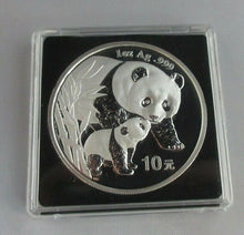 Load image into Gallery viewer, 2004 China Panda 10 Ten Yuan Solid .999 Silver 1oz Coin QUAD CAP &amp; BOX
