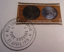 Load image into Gallery viewer, 1975 PAPUA NEW GUINEA FIRST OFFICIAL COINAGE,PROOF 2t COIN,STAMP,P-MARK,COA PNC
