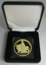 Load image into Gallery viewer, 2006 UNA &amp; THE LION GOLD PLATED COPPER PROOF RESTRIKE IN QUAD CAPSULE &amp; BOX
