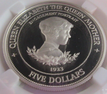 Load image into Gallery viewer, 1994 QEQM ENGAGEMENT PORTRAIT SILVER PROOF $5 FIVE  DOLLAR COIN SLABBED

