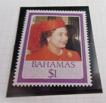 Load image into Gallery viewer, 1986 QUEEN ELIZABETH II 60TH BIRTHDAY BAHAMAS STAMPS &amp; ALBUM SHEET
