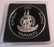 Load image into Gallery viewer, 1993 CORONATION ANNIVERSARY OF QUEEN ELIZABETH S/PROOF 50 VATU COIN BOX &amp; COA
