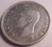 Load image into Gallery viewer, 1939 KING GEORGE VI EF+ .500 FLORIN TWO SHILLINGS WITH PROTECTIVE CLEAR FLIP
