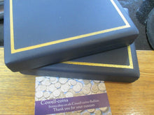 Load image into Gallery viewer, COOK ISLANDS 2012 &amp;2013 $5 DIAMOND JUBILEE 65mm GOLD PLATED COINS BOX/COA
