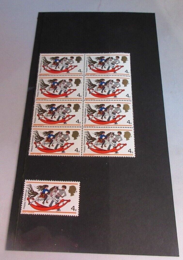 1968 HAPPY CHRISTMAS 4d 9 X STAMPS MNH