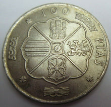 Load image into Gallery viewer, 1966 GENERAL FRANKO SILVER BU 100 PESETAS COIN PRESENTED IN CLEAR FLIP
