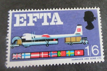 Load image into Gallery viewer, 1967 EFTA AIR FREIGHT PRE DECIMAL 1/6 5 X STAMPS MNH
