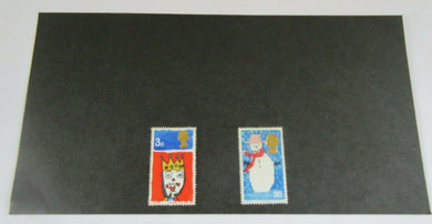 1966 CHRISTMAS CHILDRENS PAINTINGS KING 3d & SNOWMAN 1/6 STAMPS MNH