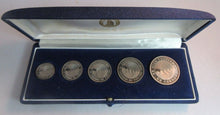 Load image into Gallery viewer, 1972 CORDOBA PROOF 5 COIN SET FROM MANAGUA NICARAGUA BEAUTIFULLY BOXED WITH COA
