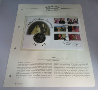 1947-1997 GOLDEN WEDDING ANNIVERSARY 2000 SHIL COIN FIRST DAY COVER PNC & INFO
