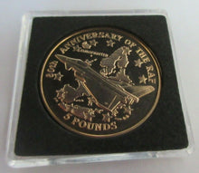 Load image into Gallery viewer, 1998 80th ANNIVERSARY OF THE RAF VIRENIUM PROOF £5 FIVE POUND COIN BOX &amp; COA
