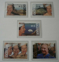 Load image into Gallery viewer, 1952-1992 QEII 40TH ANNIVERSARY OF THE ACCESSION - 5 X ASCENSION MNH STAMPS/INFO
