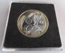 Load image into Gallery viewer, 2002 COMMONWEALTH GAMES SCOTLAND QEII £2 TWO POUND COIN EF QUAD CAPSULE &amp; COA
