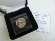 Load image into Gallery viewer, BATTLE OF BRITAIN SILVER PROOF 50p FIFTY PENCE 2000 ROYAL MINT BOX &amp; CERTIFICATE
