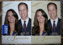 Load image into Gallery viewer, 2011 ROYAL WEDDING WILLIAM &amp; CATHERINE 29APRIL2011 AUSTRALIA MINIATURE SHEET MNH
