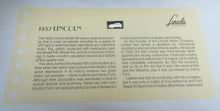 Load image into Gallery viewer, 1932 LINCOLN 15mm X 10mm 1.60gram SILVER INGOT WITH INFORMATION SLIP
