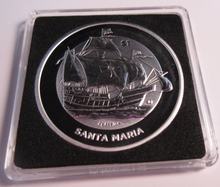 Load image into Gallery viewer, 2022 QEII SANTA MARIA COLUMBUS FLAGSHIP REVERSE FROSTED .999 SILVER 1OZ COIN&amp;BOX
