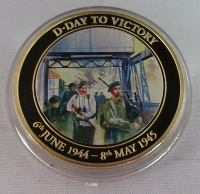 D-DAY TO VICTORY 6th JUNE 1944 - 8th MAY 2014 GOLD PLATED COOK ISLANDS  $1 COIN