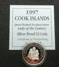 Load image into Gallery viewer, 1997 ROYAL MINT LADY OF THE CENTURY SILVER PROOF $2 COOK ISLANDS TWO DAUGHTERS
