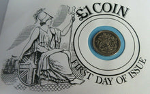 Load image into Gallery viewer, 1983 BUNC £1 COIN FIRST DAY OF ISSUE COIN COVER, ROYAL MAIL STAMP, POSTMARK PNC
