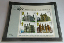 Load image into Gallery viewer, 1980 LONDON INTERNATIONAL STAMP EXHIBITION B/P OFFICE FIRST MINIATURE SHEET MNH
