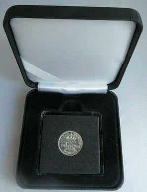 1944 KING GEORGE VI BARE HEAD .500 SILVER aUNC 6d SIXPENCE COIN CAPSULE & BOX