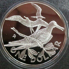 Load image into Gallery viewer, 1975 BRITISH VIRGIN ISLANDS SILVER PROOF CROWN SIZED $1 DOLLAR FRIGATE BIRD
