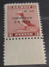 Load image into Gallery viewer, VARIOUS LUNDY ISLAND PUFFIN STAMPS MNH SOME WITH EDGES IN STAMP HOLDER
