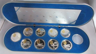 FARNAMS HISTORY OF POWERED FLIGHT  1oz S/PROOF CANADA $20 COIN SET 9 COINS ONLY