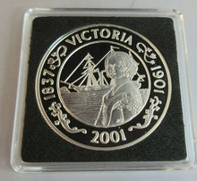 Load image into Gallery viewer, 2001 QUEEN VICTORIA YOUNG QUEEN SILVER PROOF ST HELENA 50p FIFTY PENCE BOX &amp; COA
