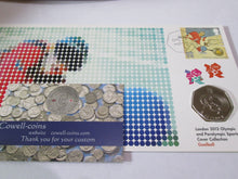 Load image into Gallery viewer, UK London Royal Mint 2012 Olympics And Paralympics 50p PNC BUNC Coin Cover Multi
