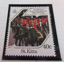 Load image into Gallery viewer, 1986 QEII 60TH BIRTHDAY &amp; ROYAL WEDDING ST KITTS STAMPS &amp; ALBUM SHEET
