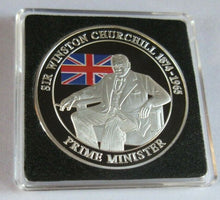 Load image into Gallery viewer, 1874-1965 SIR WINSTON CHURCHILL PRIME MINISTER PROOF MEDAL WITHIN CAPSULE
