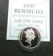 Load image into Gallery viewer, 1997 ROYAL MINT CORONATION GEORGE V LADY OF THE CENTURY SILVER PROOF $1 BERMUDA
