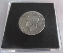 Load image into Gallery viewer, 1943 KING GEORGE VI  .500 SILVER ENGLISH ONE SHILLING COIN IN QUAD CAPSULE
