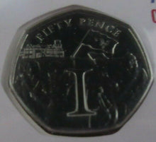 Load image into Gallery viewer, 2020 VE DAY 75TH ANNIVERSARY BU COMPLETE SET ISLE OF MAN FIFTY PENCE COINS PNC
