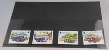 Load image into Gallery viewer, QUEEN ELIZABETH II JERSEY BUSES DECIMAL STAMPS MNH IN STAMP HOLDER
