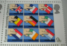 Load image into Gallery viewer, 1979 EUROPEAN ASSEMBLY ELECTIONS 9p BLOCK OF 10 STAMPS MNH &amp; TRAFFIC LIGHTS
