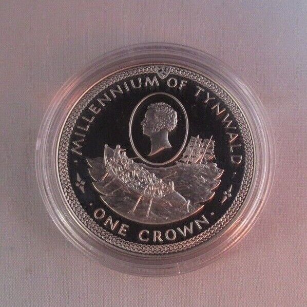 1979 Millennium of Tynwald Sir William Hillary Silver Proof 1 Crown Coin