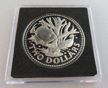 Load image into Gallery viewer, 1973 PROOF STAGHORN CORAL &amp; FISH BARBADOS $2 COIN BOX &amp; COA
